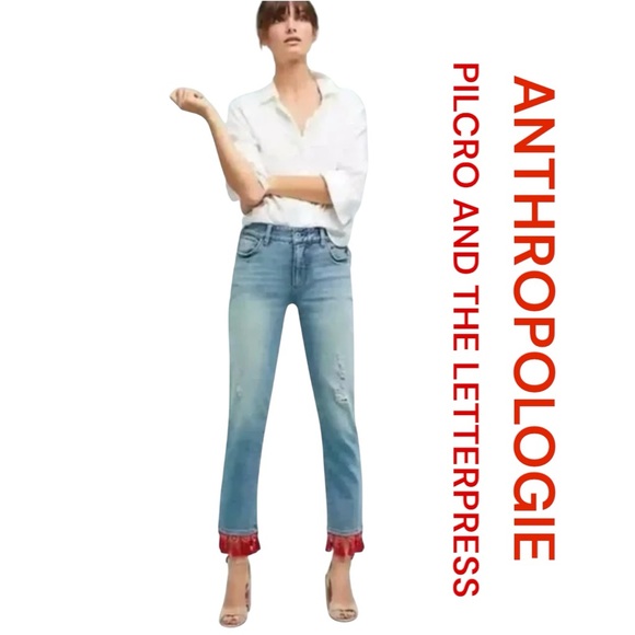 Anthropologie Denim - ANTHROPOLOGIE Pilcro and the Letterpress Boyfriend Cropped Jeans, Sizes 27 & 30.